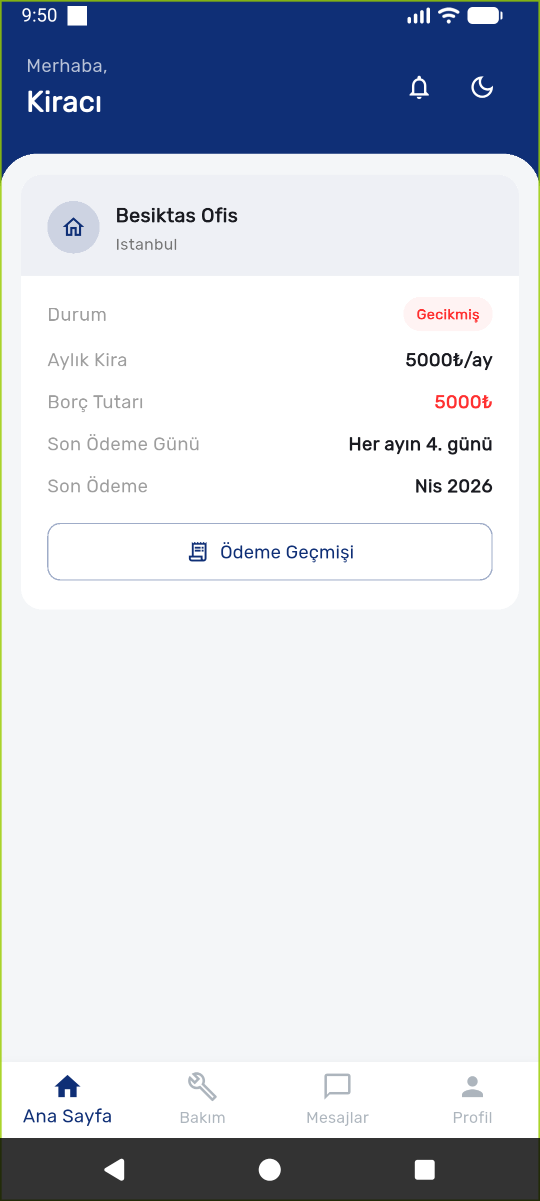 Kiracı yönetimi görseli
